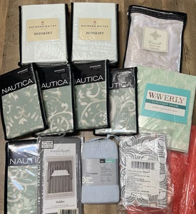 NEW RESELLER LOT DOMESTICS FABRIC SHAMS BEDSKIRT CROSCILL NAUTICA WAVERLY 13 PC - Picture 1 of 12