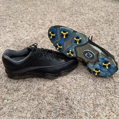 New! Footjoy SYNR G Golf Shoes #53925 Black/Charcoal/Lizard Men’s Sz 9 WIDE - Image 1 of 4