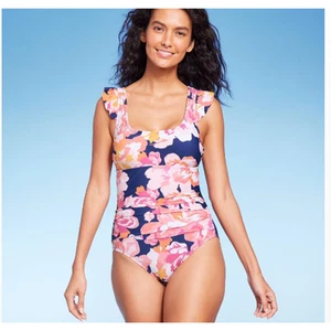  Damen Rüschenärmel Einteiler Badeanzug Gr. Medium Kona Sol Neu mit Etikett  - Bild 1 von 7