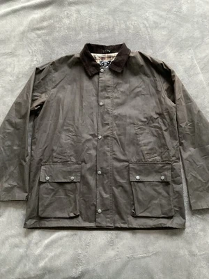 Восковая хлопковая куртка Kensington с вельветовым воротником мужская размер 2XL коричневая с подкладкой Англия - Изображение 1 из 4