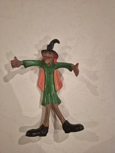Statuina giocattolo strega Halloween pieghevole vintage - Foto 1 di 8