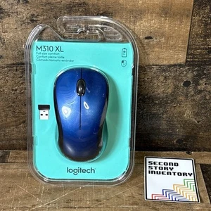 Logitech M310 XL Comfortable Large Size Wireless Mouse Blue 910001917 SEALED - Picture 1 of 2