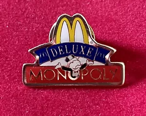 McDonald's Deluxe Monopoly Pinback Button Pin Crew Badge - Picture 1 of 2
