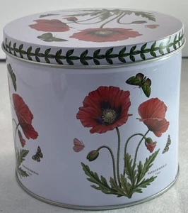 Portmeirion Poppy Design Empty Tin – Floral Storage Container - Picture 1 of 9