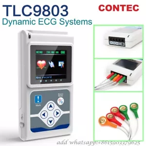 TLC9803 3 canali ECG Holter Monitor 24 ore software registratore dinamico ECG - Foto 1 di 12