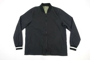 SOVEREIGN CODE BLACK OLIVE GREEN LARGE REVERSIBLE BOMBER JACKET MENS NWT - Picture 1 of 9