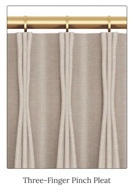 Custom made lined  linen drapery panel-made to order - Image 1 of 3
