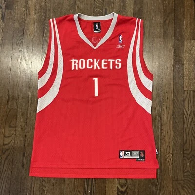 Camiseta deportiva de los Houston Rockets Tracy McGrady para hombre 2XL roja Reebok Authentics +2 Foto 1 de 4