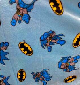 Batman superhero blue Fleece Polar fabric sold By Yard 60" Wide 