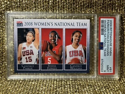 Candace Parker- Sylvia Fowles 2008 Rittenhouse WNBA 272/667 Rookie RC PSA 9 - Image 1 of 2