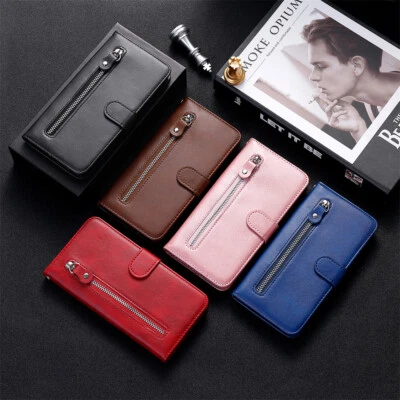 Luxury Zipper Flip Wallet Case Phone Case Cover for Honor 200 X8B X60i 90GT X6B - Image 1 of 4