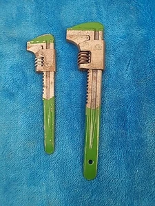 2x VINTAGE C.K ADJUSTABLE WRENCHES. size 7.5in + 9.5in. With Tyre Leaver Ends. - Picture 1 of 14