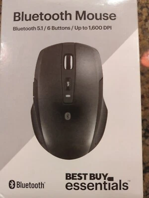 Best Buy essentials- Bluetooth 5.1 - 6 Button Mouse Black New In Box  - Image 1 of 4