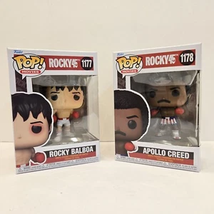 Funko Pop Rocky 1177 Apollo Creed 1178 Movie Set 45th Anniversary - Picture 1 of 15