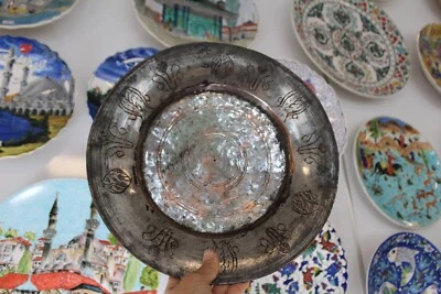 Old Antique Handmade Copper Plate - Image 1 of 4