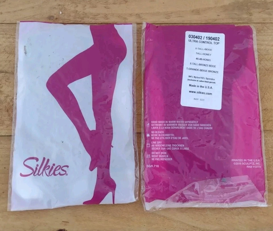 Lote de 2 Pantimedias Silkies Ultra Control Top 030402/190403, X-alto Bronce Beige Foto 1 de 3