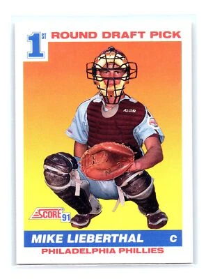 1991 Score Baseball #683 Mike Lieberthal Rookie RC Philadelphia Phillies - Image 1 of 2