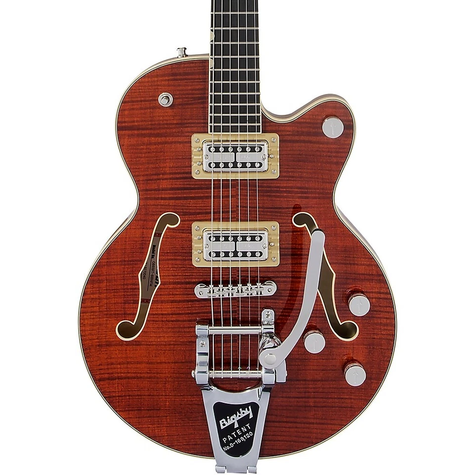 Gretsch G6659tfm Bourbon Flame Jr Players Edition Broadkaster Guitar