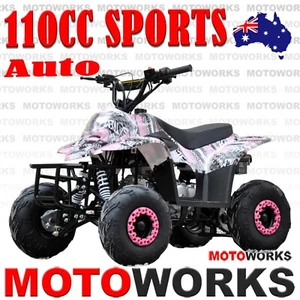 MOTOWORKS 110CC sports Auto ATV QUAD Dirt Bike Gokart 4 Wheeler Buggy kids red - Picture 1 of 16
