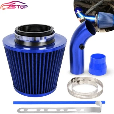 76mm/3IN Car Cold Air Intake Filter Induction Kit Pipe Power Flow Hose System - Image 1 of 4