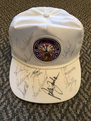 签名 PGA 高尔夫巡回赛冠军帽子 Larry Mize、Hale Irwin、Mediate、Woosnam — 第 1/4 张图片