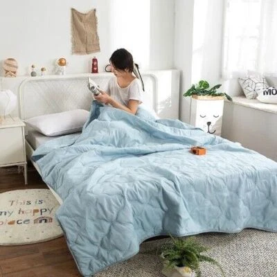 Washed Cotton Bedspread, Summer  Quilt, Embossed Double Bed Cover Sofa Blanket, - Image 1 of 4