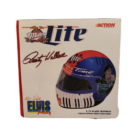 Action Rusty Wallace Miller Lite Elvis Presley 1:4 Scale Helmet Collectible Rare Cover