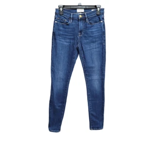 Frame Le Skinny De Jeanne Blue Dublin Wash Womens Size 26 Stretch Denim Casual - Picture 1 of 16