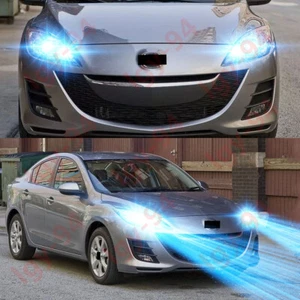 For 2010 2011 2012 2013 MAZDA 3 - 4X 8000K LED Headlight Bulbs High Low Beam Kit - Picture 1 of 13
