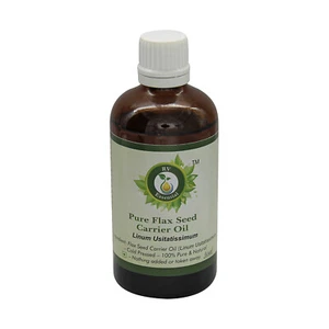 Aceite de semilla de lino puro Linum Usitatissimum prensado en frío sin cortar natural para el cabello de la piel - Imagen 1 de 30