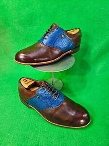 FootJoy Classics Dry Premiere men's blue / brown / Green golf shoes 11.5 D