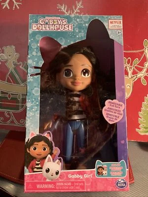 SPIN MASTER Gabby’s Dollhouse 8” Gabby Girl Doll with Removable Cat Ears New & VHTF!