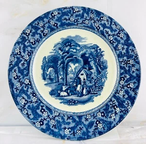 Van Hue Blue Dinner Plate 62153 - Classic Vintage Stoneware Collectible - Picture 1 of 7