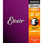 Elixir 80/20 Bronze Acoustic Guitar Strings NANOWEB Coating Extra Light 010-.047