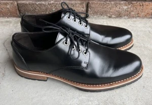 Helm Shoes Mens 9.5 Medium Black Leather Dress Shoes M38418 Excellent Condition - Bild 1 von 12