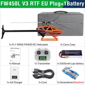 Fly Wing FW450L V3 RC Helicopters Remote Control Helicopter 3D GPS 6CH 110V-240V - Bild 1 von 4