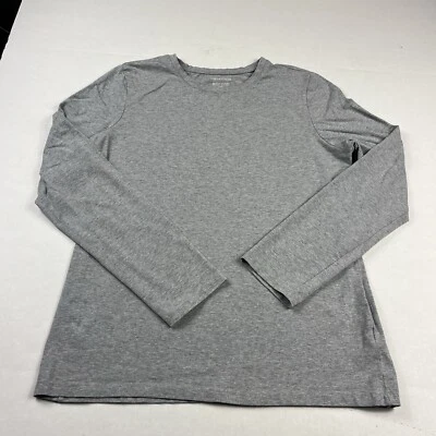 Lord & Taylor Womens Long Sleeve T-Shirt Gray Normcore Minimalist Tee LARGE FLAW - Image 1 of 4