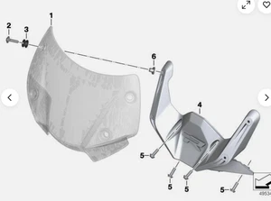 BMW Windschild Sport komplett mit Halter BMW R 1250 R   - Bild 1 von 4