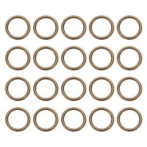 20pcs O Ring Buckles 3/4" Zinc Alloy Electroplated Round Buckles, Gun-black - Picture 1 of 7