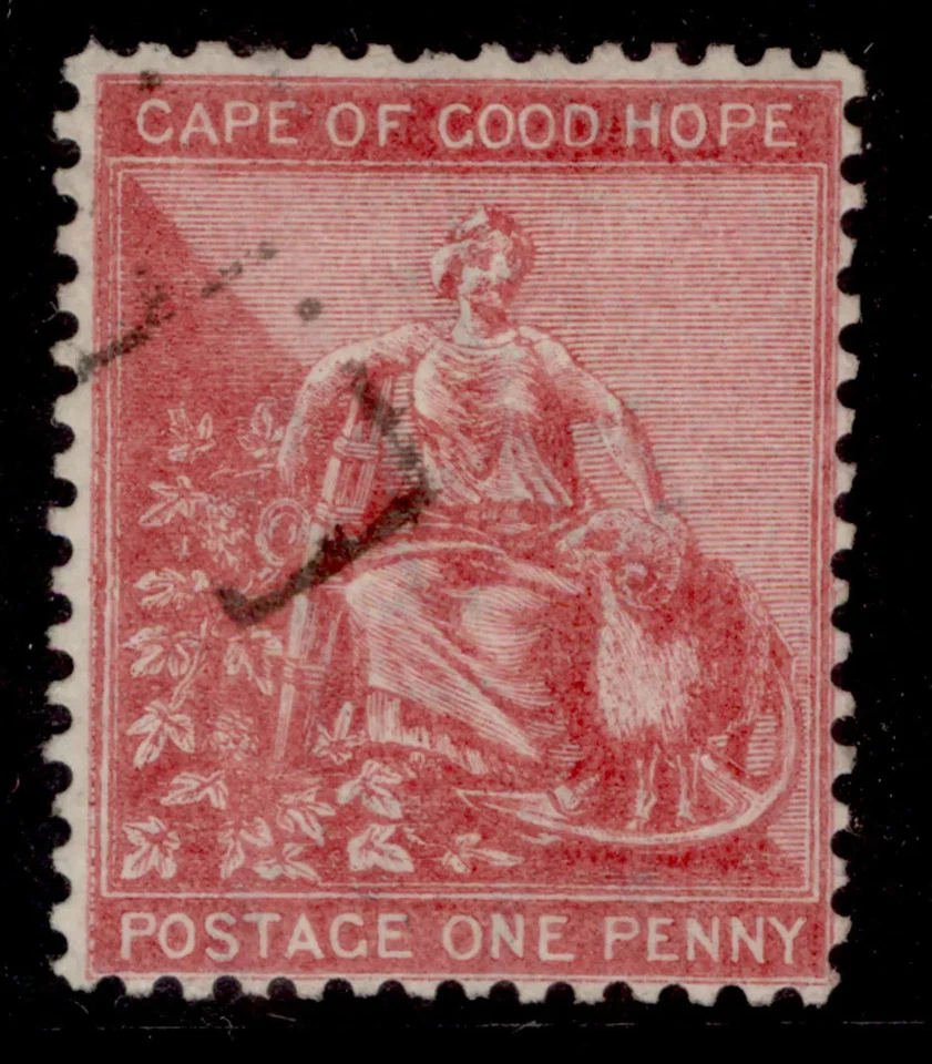 Cabo de Buena Esperanza QV SG23, 1d rojo carmín, BIEN USADO. Cat £50. Foto 1 de 1