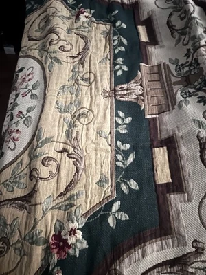 Best of Flanders Bedspread 88”x90” Comag  NV Tapestry Made In Belgium 100% Cotto - Image 1 of 4