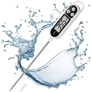 Digital Food Thermometer Stainless Steel Probe Milk Cooking Temperature Pen - Picture 1 of 9