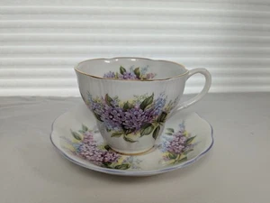 Vintage Royal Albert Lilac Blossom Time Series Tea Cup and Saucer - Picture 1 of 9