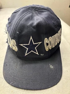 Vintage Dallas Cowboys Hat Cap Snap Back Navy NFL Football Starter Mens 90s - Picture 1 of 7