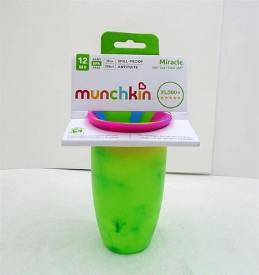 Taza para sorber Munchkin Miracle 360° sin boquillas Tie Dye, 10 oz, verde, unisex Foto 1 de 2