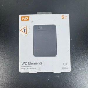 WD Elements External 5TB Hard Drive USB 3.0 PC PS4 XBox PS5 MAC - Afbeelding 1 van 3