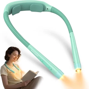 Neck Light, 1600mAh Rechargeable Reading Light - 3 Colors & 5 Stepless Brightne - Picture 1 of 7