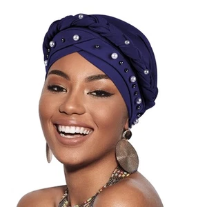 African Women Turban Caps Pre-Tied Twisted Turbans Head Scarf for Women Hair ... - Picture 1 of 7