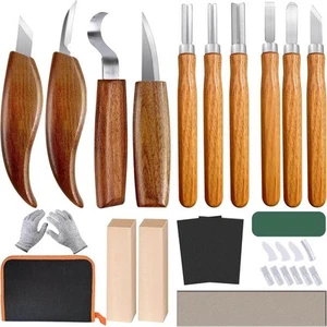 27-in-1 Wood Carving Kit, Wood Carving Tools with Detail Wood Carving Knife - Picture 1 of 7