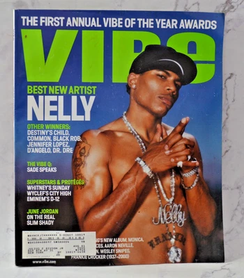 Vintage Vibe Magazine Nelly January 2001 Sade J Lo Dr Dre Beyonce Rap HipHop🌸 - Image 1 of 3